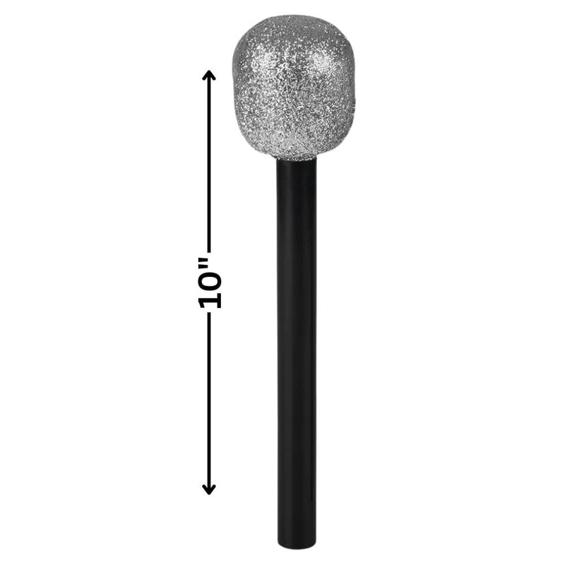 Rhode Island Novelty 10 Inch Glitter Microphone, One per Order