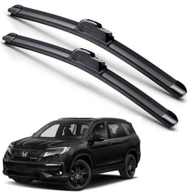 EZ Motoring For 2016-2022 Honda Pilot Windshield Wiper Blades J-HOOK Hybrid Silicone