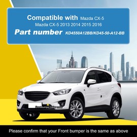 Goholy Car Front Bumper Tow Hook Cover Compatible with Mazda CX5 CX-5 2013 2014 2015 2016 KD4550A12BB KD45-50-A12-BB Small Lid Towing Eye Cap