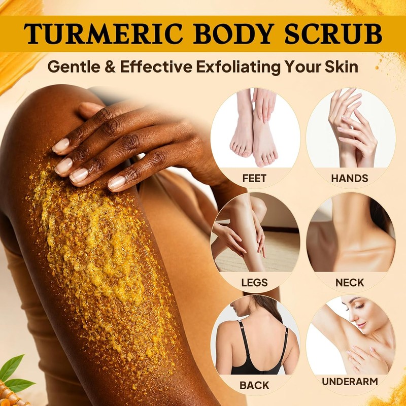 Exfoliante Corporal de Cúrcuma y Limón: Limpieza Profunda, Desintoxicación de
