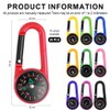 YOYEAH Pack of 20 compass key rings, colourful mini carabiner