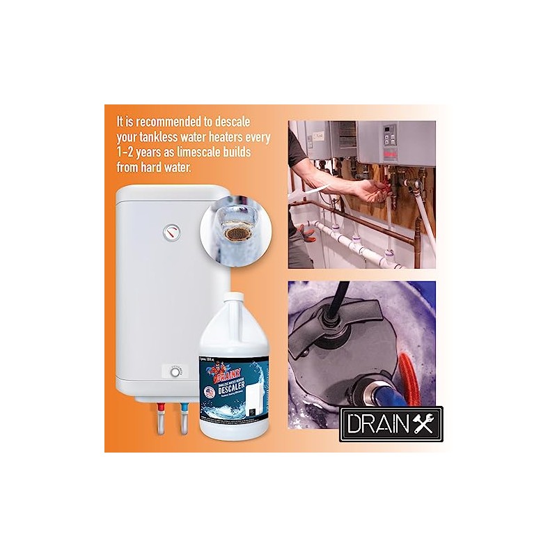 DrainX Tankless Water Heater Descaling Solution | Highly Effective Descaler
