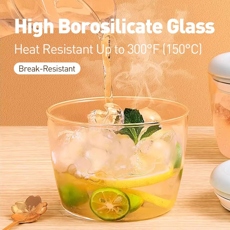 Glass Meal Prep Containers Overnight Oats Containers with Pop Lids,Airtight