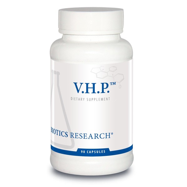 BIOTICS Research V.H.P. – Valerian, Hops, Passionflower, GABA, Anxiolytic, Relaxation Formula, 90 Capsules