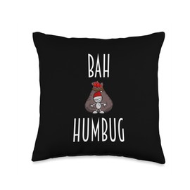 Bah Humbug - Christmas Xmas Winter Holidays Throw Pillow