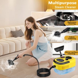 Handheld Steam Cleaner 1200ml High-Pressure with Large Tank for Floors, Cars, Upholstery & Grout Cleaning