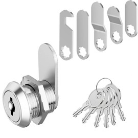 Letterbox Lock, Comes with 6 Keys and 5 Different Lock Plates, Cabinet Lock, Locker Lock, Letter Box Lock, Lever Lock Furniture Lock for Cupboard, Cabinet Doors