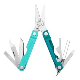 Leatherman Micra Stainless Steel Key Ring Multi Tool with Spring Scissors and 9 Other Everyday Tools, Parakeet