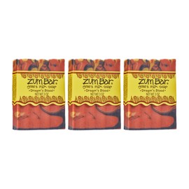 Zum Indigo Wild Goat's Milk Soap Bar - Bar Soap for Hands & Body Made with Essential Oils - 3 oz - Dragon's Blood (3 Pack)