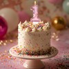JonesLi JonesLi 1th Birthday CandlesGlitter Butterfly Cake Toppers Pink Sequins