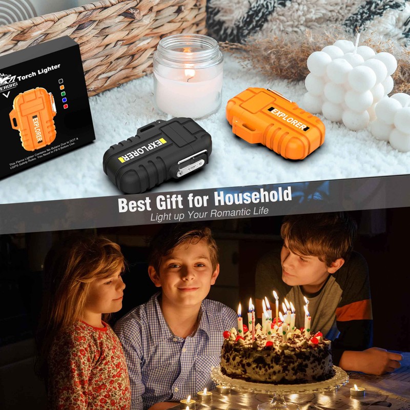 Waterproof Butane Torch Lighter Refillable Windproof Jet Flame Lighters for