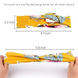 AHONEY 20 Pack Headbands for Girls Women's Hair Boho Bandana Hair Bands Headband diademas para mujer de moda Cross Elastic Twisted Floral Girls Headbands Cottagecore Accessories