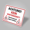 Achtung Kein Winterdienst Sign 20 x 30 cm Weatherproof Aluminium