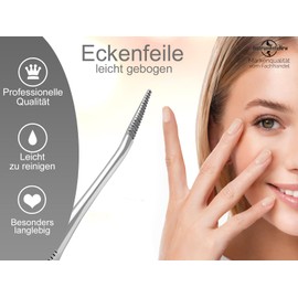 Professional Nail File Toenails Metal Corner File Foot Care Corner File Slightly Angled for Pedicure and Manicure Rustproof Stainless Steel Foot Care Instrument Ideal for Ingrown Nails