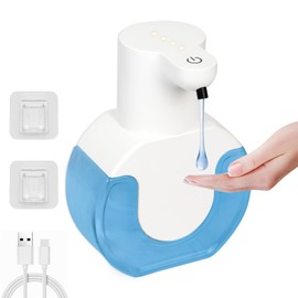 P10 Automatic Liquid Soap Dispenser - 4 Gears Liquid Adjustable, Wall Mounted Sticker Available - 14.8oz/420ML Touchless Hand & Dish Soap Dispenser for Bathroom Kitchen White
