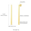 FindChic Gold Geometric Earrings Dangle, Bar Drop Earrings 18K Gold