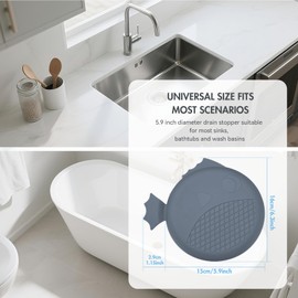 TRAPMATE Silicone Bathtub Drain Stopper/Good Grips Sink Stopper, Drain Cover for Shower, Bath, Kitchen Sink, 3 Pack (Patented Product)