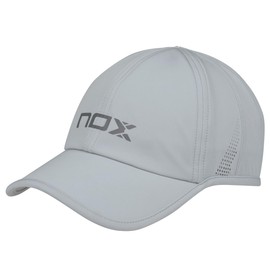 NOX Gorra Padel Tenis, Ligera Transpirable y Diseño Moderno, Ideal para Largas Partidas Bajo el Sol, 100% Poliester. (MX/US, Alfa, Talla única, Gris)