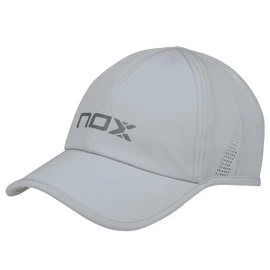 NOX Gorra Padel Tenis, Ligera Transpirable y Diseño Moderno, Ideal para Largas Partidas Bajo el Sol, 100% Poliester. (MX/US, Alfa, Talla única, Gris)