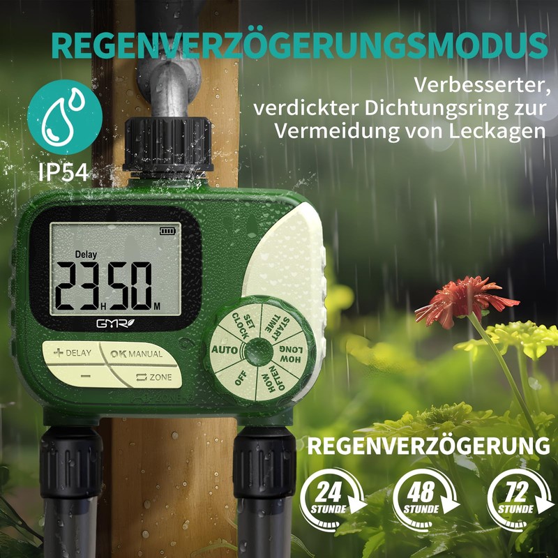 GMR Irrigation Computer, Garden Irrigation System, Garden Hose Irrigation Timer