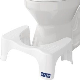 Squatty Potty Simple Curve Bathroom Toilet Stool 7" White