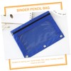 Gatuida 3Pcs Oxford Zipper Binder Pouches Transparent Document Storage Bags