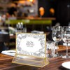 HIIMIEI Acrylic Gold Frames Sign Holders 6x4,Horizontal Double Sided Table