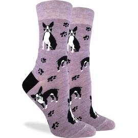 Good Luck Sock Women's Boston Terrier Dog Socks, Adult, Shoe Size 5-9