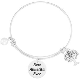 HUTIMY Abuelita Gifts In Spanish from Grandchildren Birthday Accessories for Grandmother Best Abuelita Bracelet
