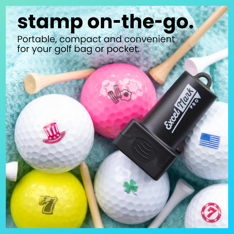 ExcelMark Pro Golf Ball Stamp - Easy Ball Identification -