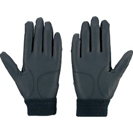 ZETT BG578HS Batting Gloves, Ambidextrous, High School Rules, Black (1900), M Size (9.4 - 9.8 inches (24 - 25 cm)