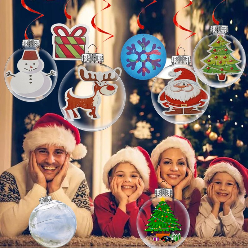 Clear Plastic Ornaments, Clear Christmas Ornaments, Fillable Ornaments, Clear Ornaments