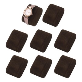 uxcell 8pcs Bracelet Watch Pillow Velvet Jewelry Display Pillows Cushion Pad Watch Storage Pillow for Watch Box Dark Brown