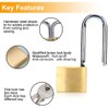 ABRAFOX Lock Solid Brass Keyed Different Long Shackle Padlock -（1-9/16