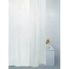 Fabric Bathroom Shower Curtain Plain White 180 x 220 cm Extra Long Hallways ®