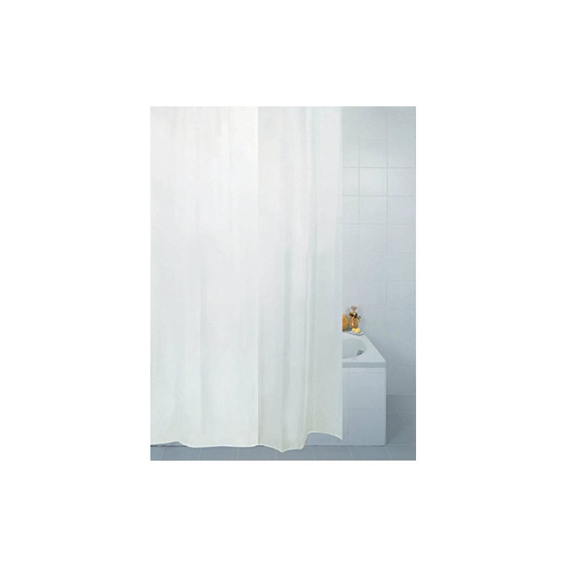 Fabric Bathroom Shower Curtain Plain White 180 x 220 cm