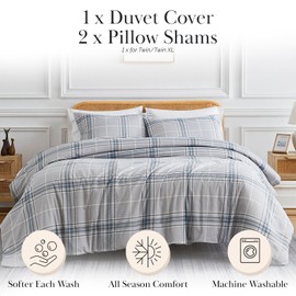 Southshore Fine Living, Inc. Oversized Twin/XL Duvet Cover Set Premium Brushed Microfiber Bedding Easy-Care, Wrinkle-Resistant Zipper Closure Includes 1 Twin Duvet Cover & 1 Pillow Sham, Grey