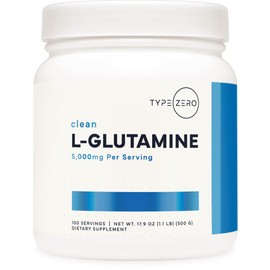 Type Zero- LGlutamina en Polvo (500G) Suministro de 3 Meses Suplemento de LGlutamina Pura Vegano, Sin Gluten, Sin Relleno                             