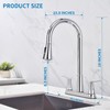 HOMELODY 2 Handles Kitchen Faucet with Pull Down Sprayer for