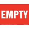 Empty Sign - 10" x 7" Thick Rigid Plastic with