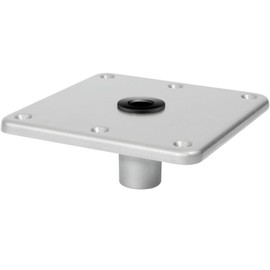 TEPU Boat Seat Base 7" x 7" Aluminum Alloy Material 3/4" Pin Post Socket, Heavy Duty Boat Seat Pedestals, Corrosion Resistant, Suitable for jon boats, canoes, bass boats and most other boat seat Mount