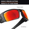 Alphax Fire Red Polarized Replacement Lenses for Oakley Fuel Cell