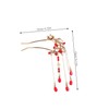 Healvian Chinese Style Hairpin Pair with Fish Leap Tassel Lightweight