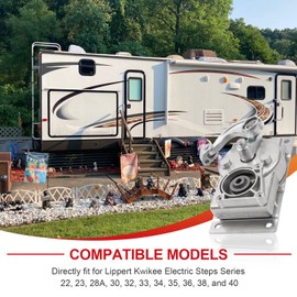 RV Gear Box Linkage with 676061 Step Motor Compatible with Kwikee Electric Steps 22 23 28A 30 32 33 34 35 36 38 and 40 Series Replace OE 676061 379160