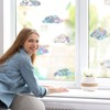 GORGECRAFT 8Pcs Large Rainbow Window Clings 3D Decorative Window Film