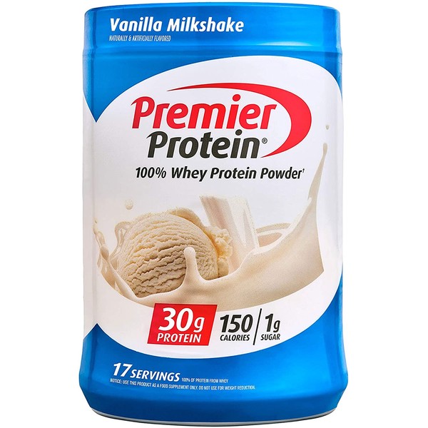 Premier Protein Whey Protein Powder, Vanilla, Packaging may Vary (17 Servings), 23.3 oz.