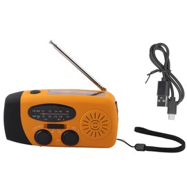 Hand Crank Solar Radio Multifunctional Emergency Radio LED Radio with Flashlight for Outdoor CampingOrange Europe