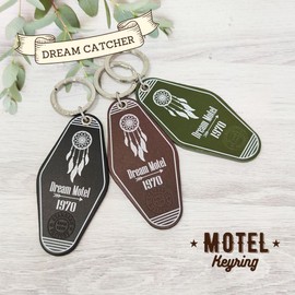 Standard Factory mkr-013 Motel Hotel Key Chain Genuine Leather Key Ring for Men and Women, Black