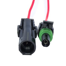 12010996 12015791 Male & Female Weather Pack 1 Pin Sealed Connector Wiring Pigtail 16 AWG Wire (2 Sets)