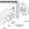 Opaltool 5PC Push Button Drawer Lock,15-18mm Keyless Push Button Door